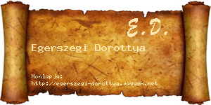 Egerszegi Dorottya névjegykártya
