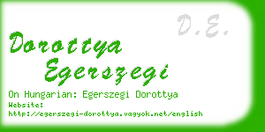 dorottya egerszegi business card